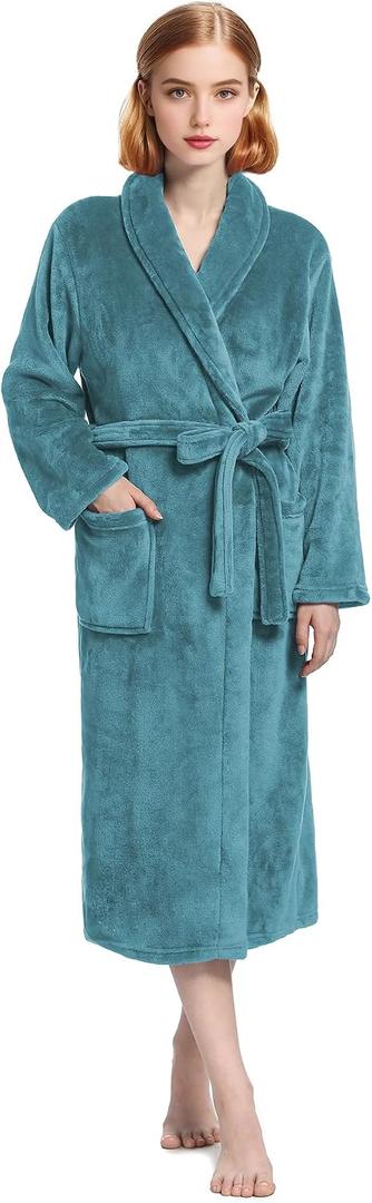 Plush Soft Robes for Women, Premium Fleece Womens Robe Cozy Warm Bathrobe
