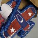 Jenaai Airplane Piata 16 x 12 x 3 Inch Plane Piata Bundle with Stick Blindfold and Confetti Patriotic Themed Party Gift for Boys Girls Plane Birthday Party Game Favors
