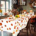 452 Pcs Party Supplies Serve 50 Guests, Paper Plates Napkins Cups Cutlery Plastic Tablecloth Dinnerware for Birthday Wedding Party Decoration(Orange Floral,Fall Floral)