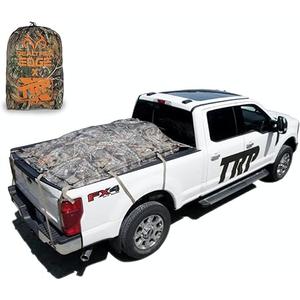 The X-Cover by TRPx - Trailer and Truck Bed Cover Medium - Integrated Heavy Duty Black Tarp and Tie Down System. Fits: Short Bed, Standard Bed Trucks and Utility trailers up to 6'6"