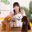 Poodle Plush Toys, Soft and Cute Poodle Plush Toys, Pillows, Cushions, the Best Gift for Your Family and Friends. 1 pc. (White 12 inches)