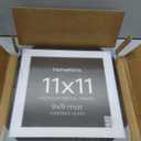 Homeforia 11x11 Picture Frame Black, High End Metal 11 by 11 Square Frames with Mat 9 x 9 Opening, 11by11 Poster Frames Matted to 9x9 inch Photo, Wall Hanging Frame, Tempered Glass, Wall Kit, Set of 1