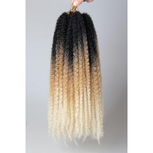 QRHSUKA Marley Twist Braiding Hair 18 Inch Marley Twist Hair 8 Packs Cuban Twist Hair Afro Kinky Curly Crochet Hair Synthetic Marley Hair Extensions (18 Inch(Pack of 8),1B/27/613)