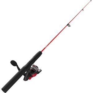Zebco Dock Demon Spinning Reel or Spincast Reel and Fishing Rod Combo, 30-Inch Durable Fiberglass Rod, QuickSet Anti-Reverse Fishing Reel, 10