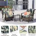 8Pcs Outdoor Cushion Covers, Patio Cushion Covers,Stretch Elastic Slipcovers, Replacement Washable & Reusable Furniture Protector for Patio Couch (Black Fantasy-Pattern,Cover Only)