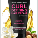 Curl Cream – Lightweight Leave-In Curl Defining Cream for Curly & Wavy Hair, Anti-Frizz Moisturizer and Curl Activator Texturizer with Macadamia and Argan Oil, 6.8 fl oz