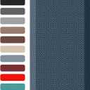 Ophanie Kitchen Mats for Floor, 3/4 inch Thick, 17x28 Anti Fatigue Cushioned Mat, Kitchen Rugs, Waterproof, Comfort Ergonomic Standing Mat for Office, Home, Sink, Blue Non-Slip Ridged Bottom