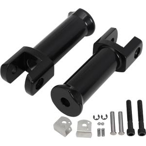 Footpeg Supports,Passenger Foot Rest Brackets Compatible with Harley Softail Deluxe Fat Boy Heritage Sport Glide Softail Slim Street Bob Breakout Low Rider Models 2018-2026 (Black)