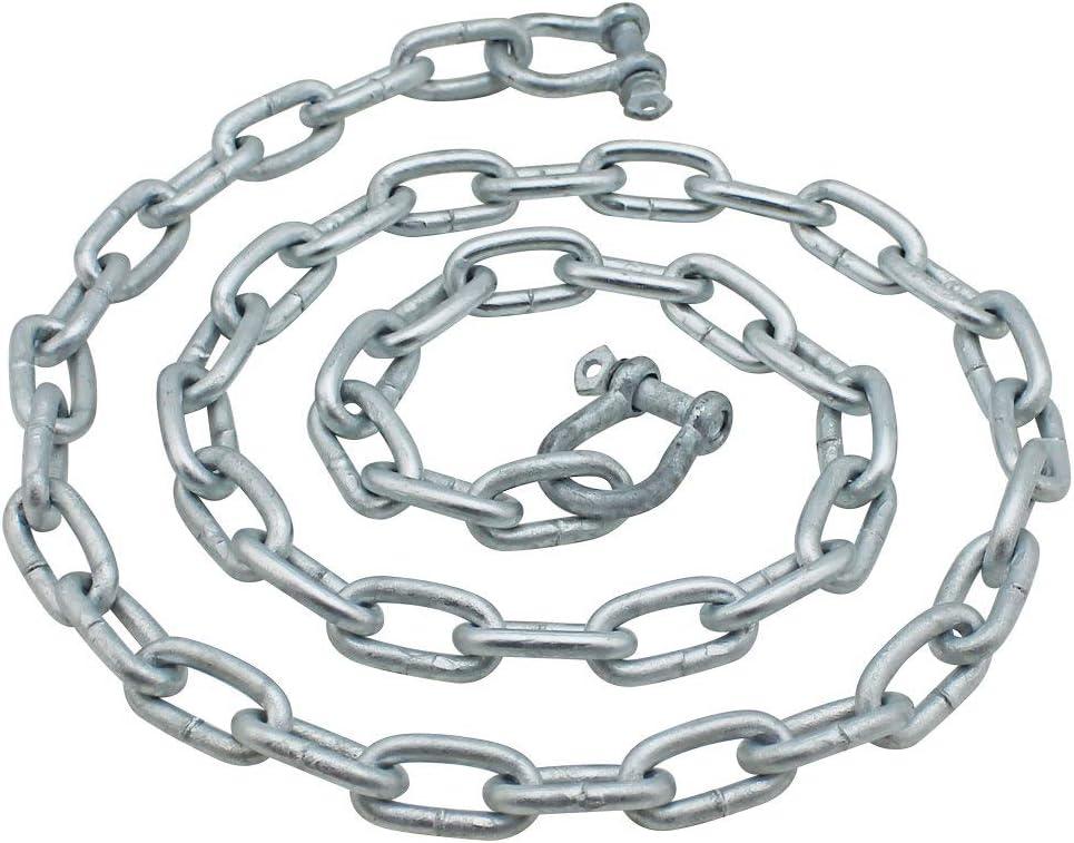 Extreme Max 3006.6572 BoatTector Galvanized Steel Anchor Lead Chain - 5/16" x 5' with 3/8" Shackles