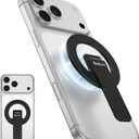 Magnetic Phone Stand for Mag-Safe, Lightweight Plastic Kickstand for Phone 1216 Series, Strong Magnetic Hold for Portrait & Landscape Viewing, Easy to Attach & Remove, Black