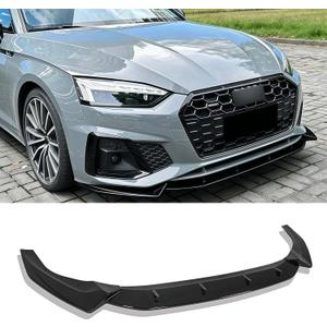 3pcs Front Bumper Lip Spoiler for Audi A5 S5 8W6 2021-2024