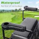 10L0L Golf Cart Rear Seat Kit Arm Rest Set with Cup Holder for Yamaha EZGO Club Car Golf Cart UV-Proof Coating Long Lasting, No Drilling Kits Include