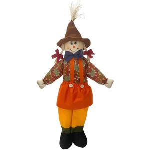33'' Standing Scarecrow, Backyard Expressions Fall Decor Stuffed Legs Arms Scarecrows for Thanksgiving 85cm Girl Scarecrow