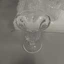 ZENFUN 6 Pack Glass Tulip Sundae Cups, 6.7 Ounce Clear Milkshakes Footed Ice Cream Cups Dessert Bowls Set for Sherbet Trifle, Fruit, Salad, Snack, Cocktail