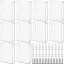 Brochure Holder Wall Mount 10 Pack, 4 x 6 Inches Flyer Holder Literature Holders Leaflet Display, Mail Holder for Wall (10 Pack)