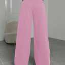 HBQ Wide Leg Sweatpants Women Baggy Barrel Sweat Pants High Waist Drawstring Joggers with Pockets (S)