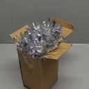 DECORA 33 Feet Silver Tinsel Garland, Christmas Metallic Hanging Tinsel Garland for Xmas Tree Home and Party Decoration