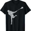 Lacrosse Player Youth Kids Boys Men T-Shirt Small
