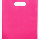 Merchandise Bags Pink Color 100 Count 9"x12" Size 1.5Mil Thick With Handles