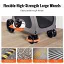 VEVOR Pet Stroller, 4 Wheels Dog Carrier with Brakes, 160lbs Weight Capacity, Portable Puppy Travel Strollers with Breathable Mesh Windows & Height-Adjustable, for Cats & Dogs