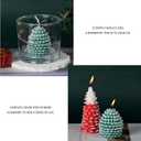 4PCS Christmas Tree Pine Cone Silicone Candle Mold Epoxy Resin Wax Mold Silicone Shapes Christmas Tree Mold for Candle Craft Making Christmas Gift Decoration
