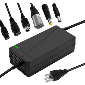 54.6V 5A Charger with 6-in-1 Plug for 48V Lithium Battery Such as Car Truck Lawn Mower Boat Marine Batteries (54.6V5A-(6-in-1 Plug))