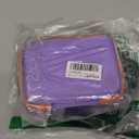 Storage Case Compatible with Yoto Mini (2024 Edition) Kids Screen-Free Bluetooth Audio Player, Transparent Card Bag can hold up to 36 cards(Purple Case, Orange Zipper)