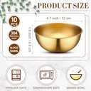 Nuogo 10 Pcs Stainless Steel Mixing Bowls Decorative Esthetician Bowls for Thanksgiving Christmas First Holy Communion Wedding Baking Prepping Serving Facial Salad Fruit Candy(4.7 Inch,Gold)