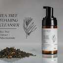 Organic Tea Tree Foaming Cleanser with Niacinamide for Clear Skin & Acne Prevention. Deep Pore Cleansing with Cooling and Hydrating Formula for All Skin Types.