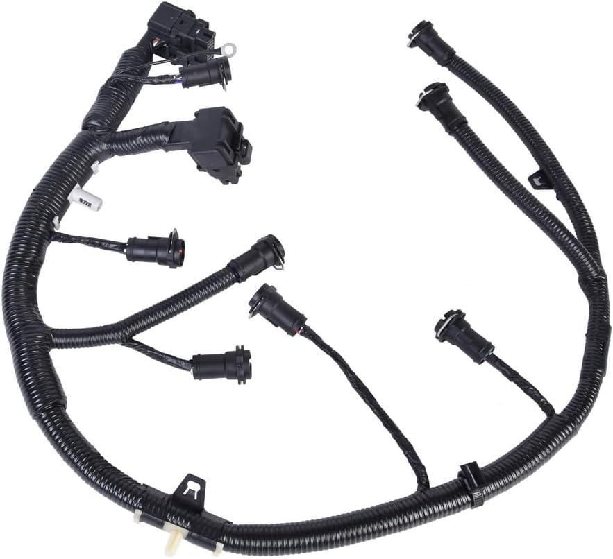 FICM Engine Fuel Injector Complete Wire Harness Compatible with 2005 2006 2007 Ford F250 F350 F450 F550 Super Duty Powerstroke 6.0L Diesel Replaces 5C3Z-9D930-A