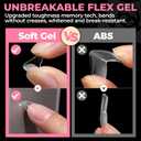 UNA GELLA Almond Shape Nail Tips Short: 504pcs Half Cover Almond Gel Nails Tips Matte Clear Fake Nails Self-handle for Nail Extension DIY Nail Salon for Her, 12Sizes