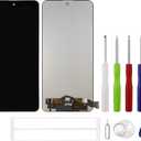 New TFT LCD Display Compatible with Xiaomi Poco F5 Pro [6.67"] (Black with Frame) 23013PC75G Touch Screen Digitizer Assembly Replacement + Tools-NO Fingerprint Function