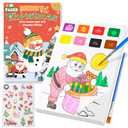 Yeolepor Christmas Crafts for Kids - Paint with Water Books and Stickers for Toddlers Mess Free Water Coloring Book Painting Craft Activities Xmas Stocking Stuffers Toy Christmas Gifts for Boys Girls