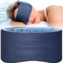 Sleep Mask, Eye Mask for Sleeping, Upgrade Ultra-Soft Blackout Eye Cover for Women Men, Wider Adjustable Strap for Side Sleeper, Travel, Nap, Yoga, Relief Eye, Blue (1 Count (Pack of 1))