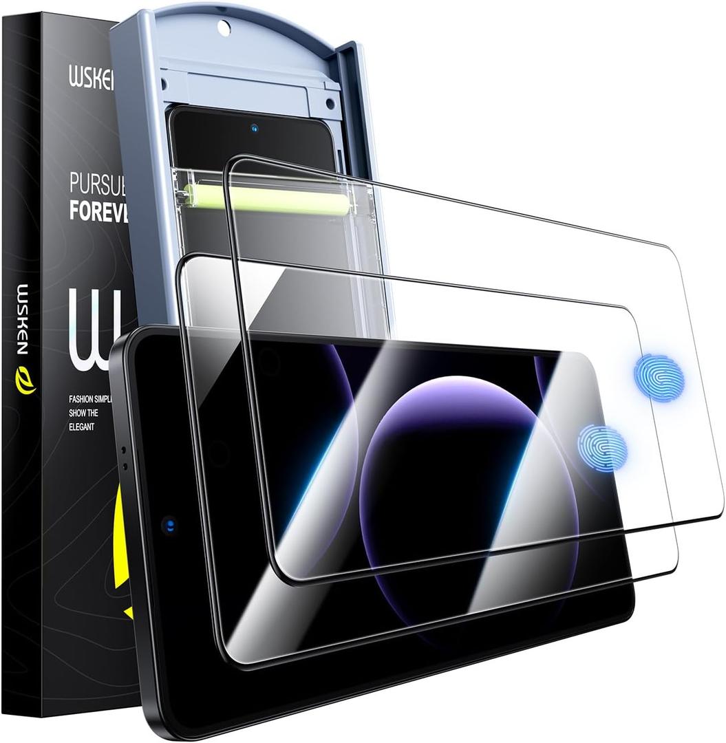 WSKEN for Samsung Galaxy S25 edge Screen Protector - [0.02s Fingerprint Unlock] [NO.1 Top 9H+ Tempered Glass] [Auto Dust Remove] [Zero Bubble] 8K HD 10X Shatterproof Case Friendly, 2 Pack