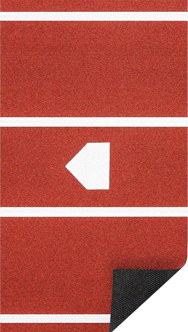 2024 Upgraded Version Baseball Hitting Mat with Antislip Rubber Backing, 12' x 6' Batting Cage Mat with Home Plate, Batters Box Turf Mat Baseball for Indoor and Outdoor, 10' x 3.8'