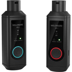MELONARE MB-1 Wireless XLR Bluetooth Receiver, 15-Hour Battery Life, BT 5.3, High-Fidelity Audio, Mono/Stereo Mode, 150ft Range, Bluetooth Adapter for Speakers, PA Systems, Mixers, DJ Equipment
