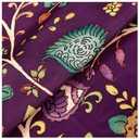 Premium Bohemian Floral Faux Silk Fabric by The Yard | Lightweight Ethnic Indian Print (Kalamkari Style) for Sewing, Dressmaking, Crafts & Home Dcor (3 Yard pre Cut, Kalamkari Pattern 6)