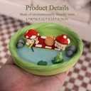 Cute Small Mushroom Frog Jewelry Dish - Unique Trinket Tray & Ring Holder for Girls' Rooms - Aesthetic Home Decor Bowl - Gift for Daughters & Friends - Ideal for Rings & Small Accessories