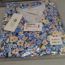 ROSRISS Plus-Size-Womens-Summer-Tops Casual Polo V Neck Work T Shirts Cute Flowy Pleated Blouses Trendy Short Sleeve Tunics (Blue, XXL)