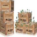 6 PCS Jungle Party Boxes 12 x 12 x 12 Inch Safari Animal Boxes Jungle Party Favor Letter Boxes for Baby Shower Gender Reveal Birthday Supplies Tropical Woodland Zoo Wild Animal Decoration Gifts