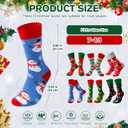 Fun Christmas Socks for Men - Funny Xmas Gifts for Men and Women Novelty Cozy Unisex Crew Cotton Sock Set (6-13, B-6 Pairs)