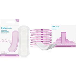 Frida Mom 2-in-1 Postpartum Cold Ice Pads (8ct) + Frida Mom Leak Proof Feminine Care Maxi Pads (18ct) Essentials