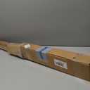 Ivilon Decorative Window Curtain Rod - Carved Square Finials, 1 1/8 in Rod, 72 to 144 in. Satin Nickel