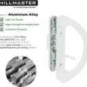 HILLMASTER Patio Sliding Glass Door Handle Replacement Set Mortise Style Reversible Design Non-keyed Sliding Patio Door Handles, White Diecast Finish Fits 3-15/16 Screw Hole Spacing, White
