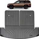 Large Trunk Mat Backrest Protection for All-New 2024-2025 Hyundai Santa FE,TPE All Weather Protection Car Cargo Liners Interior Accessories-Black