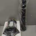 Darkaway 48inch Solar Post Lights Lamp Outdoor Light Fixture, Dusk to Dawn Aluminum Lamp Post with Remote and Pole Mount Base, Solar Path Lighting for Garden Patio Pathway (43.5inch, Black-S25)