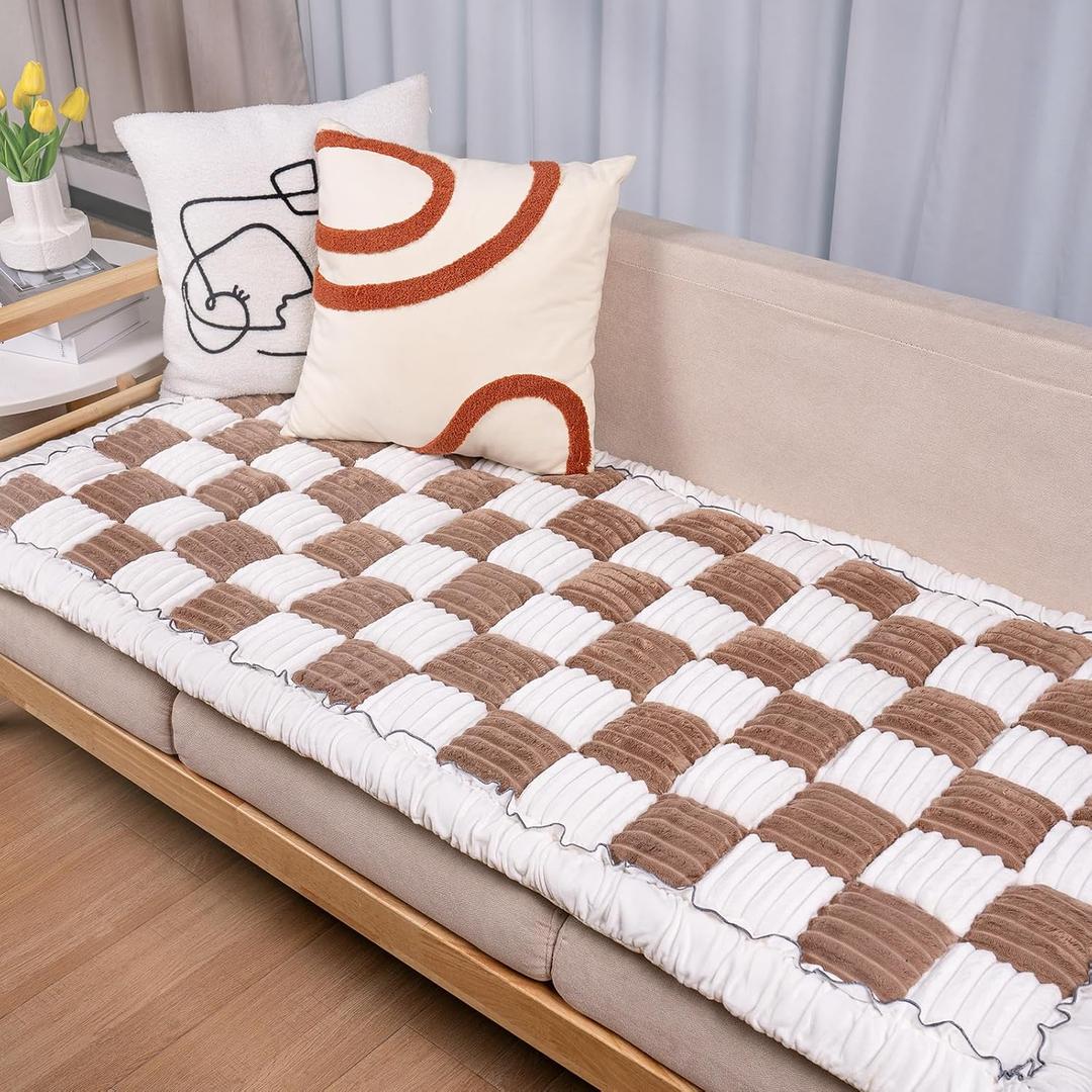 Dog Couch Cover Protector, Dog Bed Mat for Couch Washable Pet Bed Cover, Large Dog Blanket Pet Friendly Sofa Cover, Dark Coffee, 27 * 59 '' Dog Couch Cover Protector, Dog Bed Mat for Couch Washable Pet Bed Cover, Large Dog Blanket Pet Friendly Sofa Cover, Dark Coffee, 27 * 59 ''