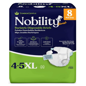 4-5xl Adult Diapers for Women and Men 8 Bariatric Disposable Briefs with Tabs and Stretchable Side Panels 100% Breathable with Maximum Absorbency
