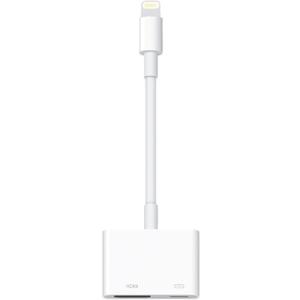 Lightning to HDMI Adapter for iPhone, [Apple MFi Certified] Digital AV Dongle,1080P Sync Screen Cable with Lightning Charging Port for iPhone, iPad to TV/Projector/Monitor No Need Power Supply (White)